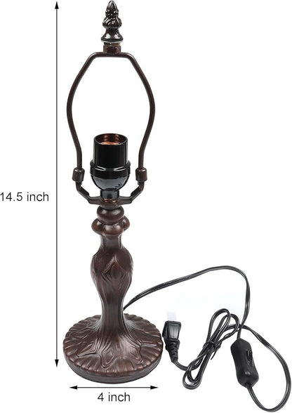 Bieye B10718 Antique Brown Table Lamp Base with E26 Light Socket, 4" Wx14.5 H