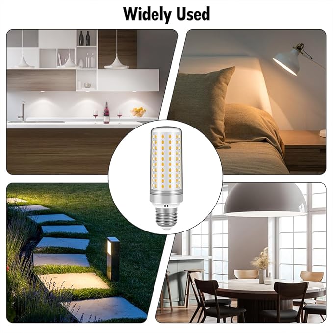 E26 LED Bulbs, 30W LED Light Bulbs Equivalent 250W, 3000K Sunset Color Warm Light, Not Dimmable,AC 110-220V, E26 Light Bulbs (2 Pack)