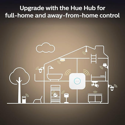 Philips Hue BR30 85W Smart LED Light Bulbs - White Ambiance - 4 Pack - 1200LM - E26 - Indoor - Control with App - Compatible with Alexa Google Assistant, and Apple Homekit