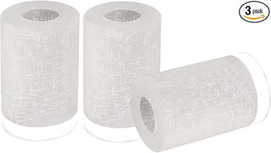 3 Pack White Linen Frosted Glass Lamp Shade, Cylinder Light Fixture Replacement Globe or Cover with 1-5/8-Inch Fitter for Pendant Light Chandelier Wall Sconce G0112