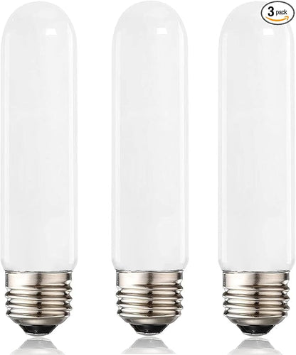 XININSUN T10 led Bulb, Dimmable T10 Frosted led Light Bulbs,8W Led Tube Bulbs, 60-75 Watt Equivalent,2700K Warm White,E26 Base Bulb for Desk Lamp,Bathroom,Cabinet Display...Milk White-3 Pack