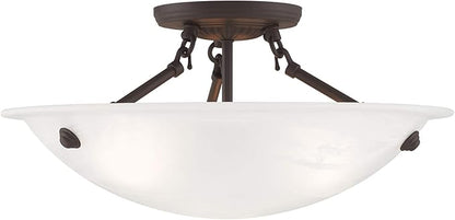 Livex Lighting 4273-07 Oasis 3-Light Ceiling Mount, Bronze