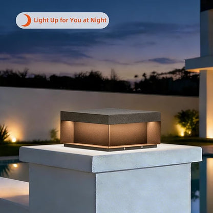 Outdoor Post Lights Hard Wired, 11.8'' AC100-240V Modern Outdoor Column Lights, IP54 Waterproof Pillar Light Outside, 3000K Column Light Posts for Outside, Lamp Post Lighting for Fence Deck Patio