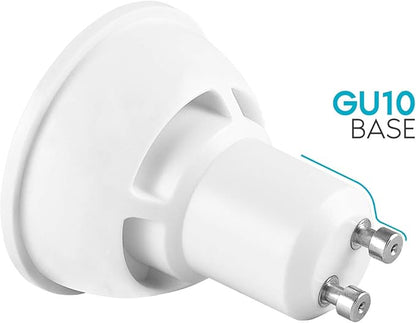 LUXRITE MR16 GU10 LED Bulbs Dimmable, 50W Halogen Equivalent, 5000K Bright White, 500 Lumens, 120V Spotlight LED Bulb GU10, Enclosed Fixture Rated, Perfect for Landscape or Home Lighting (16 Pack)