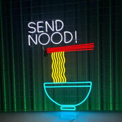Ramen Neon Sign, Noodles Ramen Led Sign,Japanese Ramen Restaurant Decor, Noodles Store Art, Ramen Lover Gifts Size:23inches