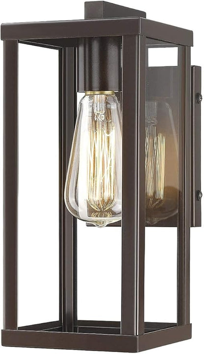 Outdoor Wall Lantern, Exterior Wall Mount Lights, Outdoor Wall Sconces, Wall Lighting Fixture (Oil Rubbed Bronze, 4 Pack)