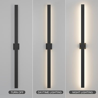 LamQee 62.9 In Aluminum Long Outdoor Wall Lights, 3000K 2200LM LED Waterproof IP65, Modern Exterior Lighting Fixture Linear Outdoor Sconce Wall Mount Outside Lighting for House Porch Patio Garage Door