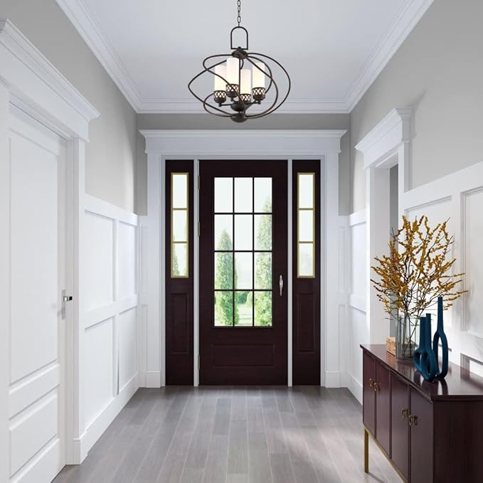 Livex Lighting 4724-91 Westfield 4-Light Chandelier, Brushed Nickel, 22"L x 22"W x 21.25"H