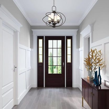 Livex Lighting 4724-91 Westfield 4-Light Chandelier, Brushed Nickel, 22"L x 22"W x 21.25"H