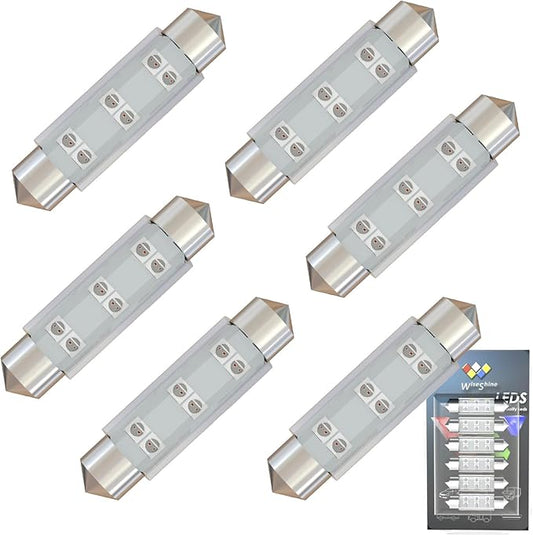 578 LED Bulb 43mm 44mm,211-2 Festoon LED Bulbs Amber Yellow,212-2 LED Car Bulb 6413 6429 DC 12V for Automotive Interior Door Cargo Lights (Pack 6)
