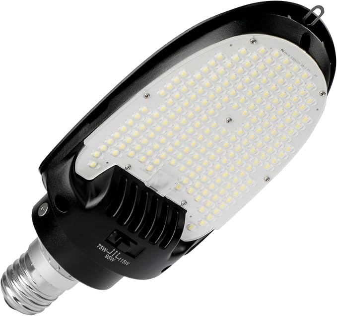 115W Retrofit LED Corn Light, 15500Lm Directional Bulb with Rotatable E39 Mogul Base, 5000K 180° Paddle Lamps, 75W/95W/115W Tunable, Replaces 400w Metal Halide for Parking Lot Shoebox Lighting, UL