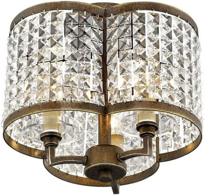 Livex Lighting 50573-91 Gramercy 3-Light Ceiling Mount, Brushed Nickel