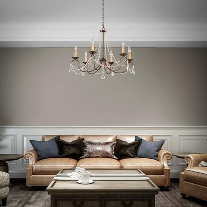 Livex Lighting 6516-48 Pennington 6 Light Chandelier, Antique Gold Leaf