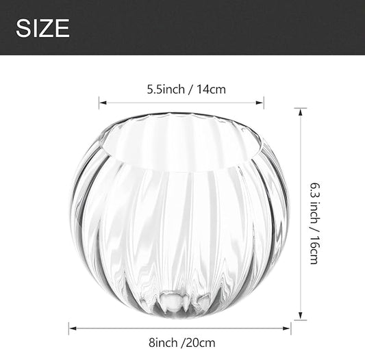 Clear Glass Shade,Replacement Globe & Cover for Lighting Fixture, 8" Diameter, Replacement with 1.65 Inch Fitter for Wall Lamps Chandeliers or Ceiling Light (1, 8Inch - Clear Glass)