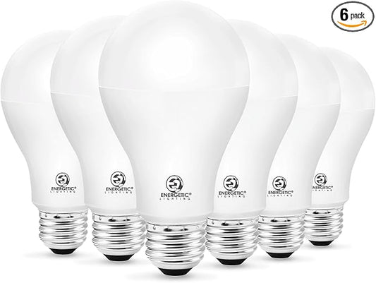 ENERGETIC SMARTER LIGHTING A21 LED Bulb 150 Watt Equivalent, Super Bright Light Bulb, Soft White 2700K, Non-Dimmable, 2300lm, Brightest LED Bulbs, UL Listed, 6-Pack