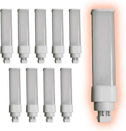 12 Watt Horizontal LED Plug-in Light Bulbs | Type A 4 Pin G24Q Base 5000K Daylight | High Output 1200 Lumens | Car Dealership Lighting | 10 Pack by GoodBulb