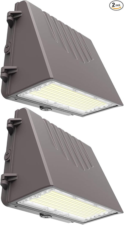 Lightdot 2Pack 150W LED Wall Pack Lights, 100-277v Full Cut Off Dusk to Dawn Photocell, 22500Lm(150Lm/W) 5000K IP65 Outdoor Exterior Lighting for Garage,Warehouse,Yard,Building,Factory,ETL