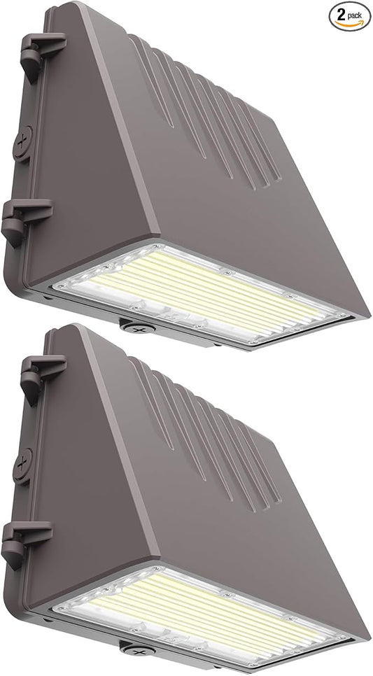 Lightdot 2Pack 150W LED Wall Pack Lights, 100-277v Full Cut Off Dusk to Dawn Photocell, 22500Lm(150Lm/W) 5000K IP65 Outdoor Exterior Lighting for Garage,Warehouse,Yard,Building,Factory,ETL