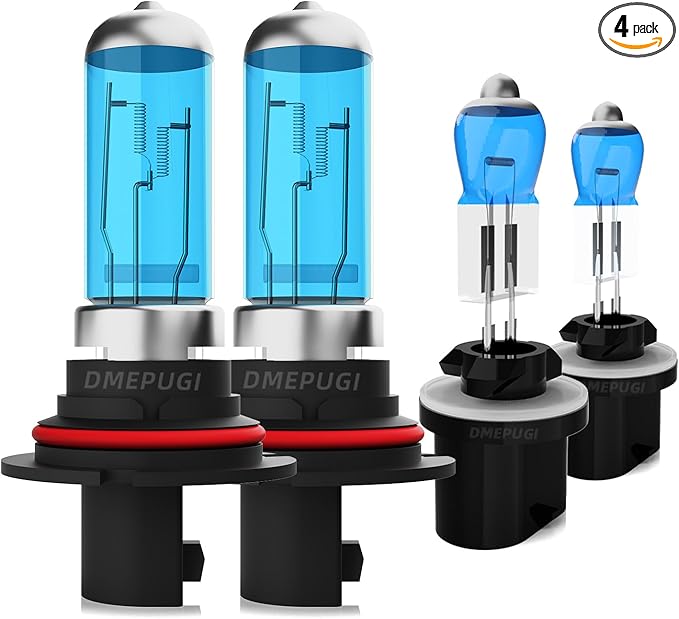 compatible with Dodge Stratus 2001-2006 halogen headlight bulbs, 9007/HB5 High/Low Beams + 880 Fog Lights Combo,6000K White Light,Pack of 4