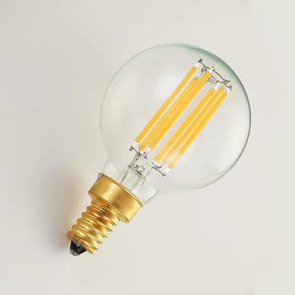 Leools e12 led Bulb dimmable g16.5 Light Bulb 6W Equal 60 Watt 600lm AC120V e12 Candelabra 60 Watt for Chandeliers,Ceiling Fan,Vanity Soft White 3000K Globe e12 Bulbs 6Pack