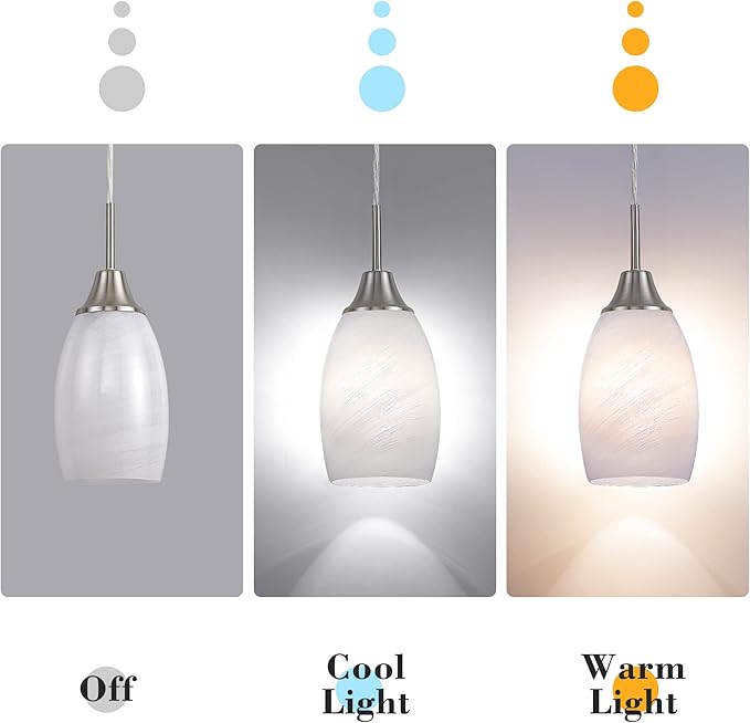 White Swirl Art Glass Pendant Lamp Shade Glass chandeliers Cover Mini Oval Light Shade Replacement Shade Only Light Fixtures for Kitchen Island pendant light 1-Pack 4.72"