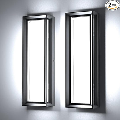 Sytmhoe LED Square Outdoor Wall Lights 2 Packs, 16inch 6000K 10%-100% Dimmable Exterior Wall Light Aluminum Body Waterproof IP65 led Porch Light for House Patio Garage Garden