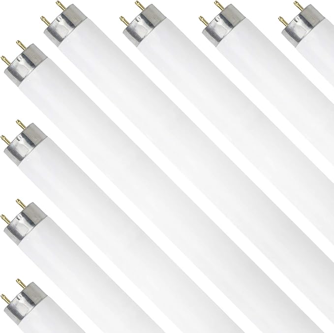 DYSMIO Lighting 15 Watt T8 Straight Tube, Medium Bi-Pin Base, 6500K - Daylight Pack of 8