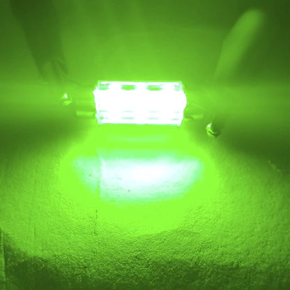 578 Festoon LED Bulb 211-2 212-2 LED Bulbs Green 43mm 44mm DE3425 3423 6451 561 DC 12V for Automotive Interior Door Cargo Lights (Pack 6)