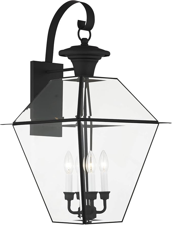 Livex Lighting 2386-04 Westover 4-Light Outdoor Wall Lantern, Black