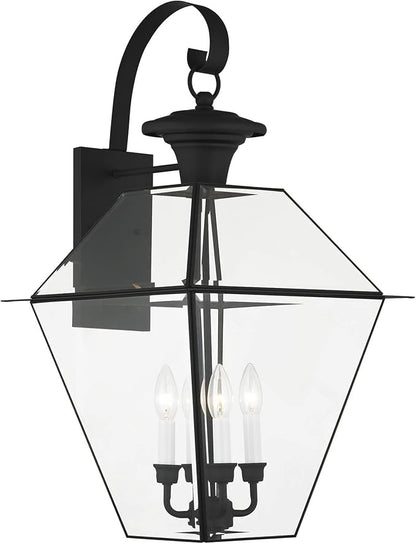 Livex Lighting 2386-04 Westover 4-Light Outdoor Wall Lantern, Black