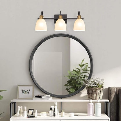 5 Pack White Frosted Glass Shade Replacements, Ceiling Fan Light Covers Glass Globes Lampshades for Chandelier, 4.92"High, 4.72"Diameter, 1.65 "Fitter, Bell Shaped Glass Shades for Vanity
