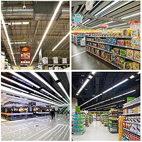 777 LED 4FT T8 T10 T12 Light Bulbs, 60W 6500LM, 6000K Cold White, Flat 3 Row 180 Degree, 4 Foot LED Fluorescent Tube Replacement, Super Bright, Dual Ended Power, 25pcs