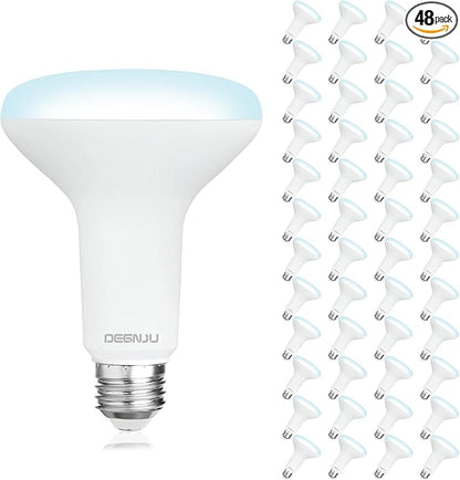 48 Pack Indoor Flood Light Bulbs, BR30 LED Bulb 7W Equivalent 65W, Dimmable Recessed Light Bulbs, 650LM 5000K Daylight 15000 Lifetime LED Can Light Bulb, Interior Home E26 Base