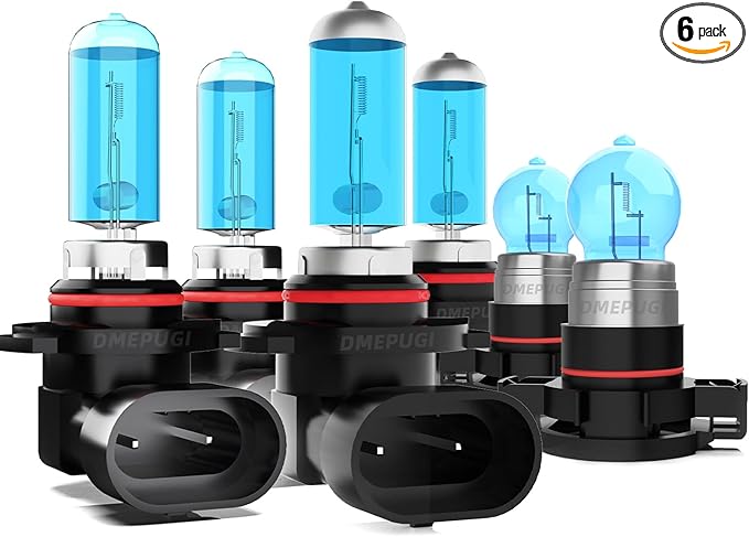 Compatible With Dodge Journey 2010-2020 halogen Headlight Bulbs,9005 High Beam & 9006 Low Beam + 5202 halogen Fog Light Bulbs,6000K White Light,Pack of 6
