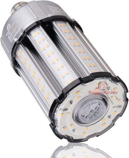 RuggedGrade Aries III 36W LED Corn Bulb | 4,900 Lumens | 4000K Natural White | E26 Base | Dimmable with 4KV Surge Protection | DLC 5.1 Premium
