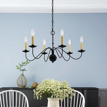 Livex Lighting 4450-04 Heritage 6 Light Black Chandelier