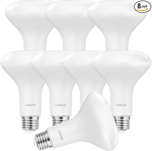 Linkind BR30 LED Flood Light Bulbs Indoor, 65W Equivalent Dimmable LED Recessed Bulbs, 10W 850 Lumens, 2700K Soft White E26 Base, Recessed Can Light Bulb for Bedroom Dining Room Bathroom, 6 Packs