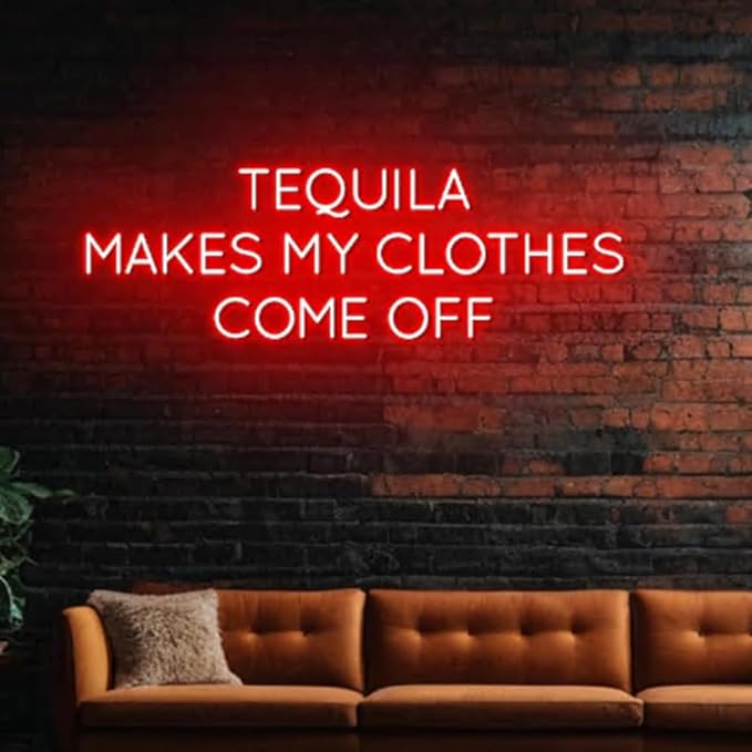 Tequila Neon Sign, 20" Cocktail Led Sign,Tequila Bar Decor, Mexican Cocktail Bar Decor
