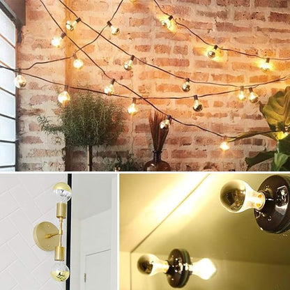 Lxcom Lighting A60/A19 Half Chrome Light Bulb 6W (60 Watt Equivalent) Dimmable Half Gold Reflected Light Warm White 2700K Decorative LED Edison Bulb E26 E27 Base Gold Tipped Mirror Bulbs,4 Pack