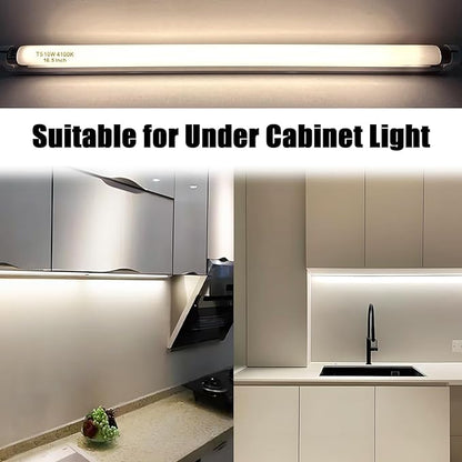 T5 10 Watt F10T5/CW Light Bulb 16" Under Cabinet Lights Cool White, T5 10W Fluorescent Bulb Compatible with Jasco,Philips, Sylvania Lighting Fixture, 900lm G5 Base, 4Pack