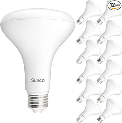 Sunco 12 Pack BR30 LED Bulb, Recessed Can Light Bulbs, Indoor Flood Lighting, 1600 LM, 16W (100W Equivalent) 5000K Daylight, E26 Medium Base, Dimmable UL.
