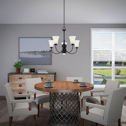 Livex Lighting 6465-04 Ridgedale 6 Light Chandelier, Black