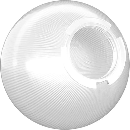 KASTLITE 10" Clear Prismatic Acrylic Lamp Post Globe | Smooth Textured with 4-5/8" Twist Lock Neck | Manufactured in the USA