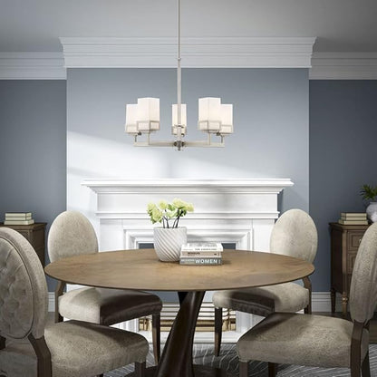 Livex Lighting 40195-91 Harding Brushed Nickel 5 Light Chandelier