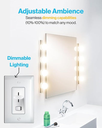 Sunco 16 Pack G25 LED Light Bulbs, Vanity Globe Bathroom Light Bulb, 450 LM, 2700K Soft White, 6W (40W Equivalent), Dimmable Mirror Vanity Decorative Bulb, E26 Base UL