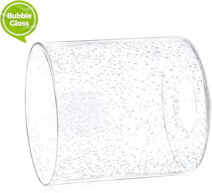 1 Pack Seeded Clear Glass Lamp Shade Replacement Glass Shade for Pendant light, Floor lamp, Desk lamp,Wall Sconces and Bathroom Vanity lights.1-5/8-Inch Fitter Opening