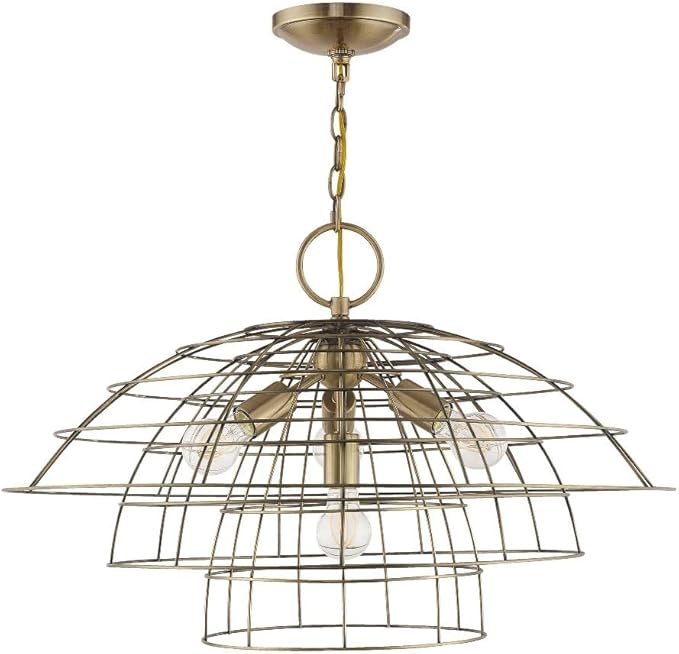 Livex Lighting 4 Lt Brushed Nickel Chandelier
