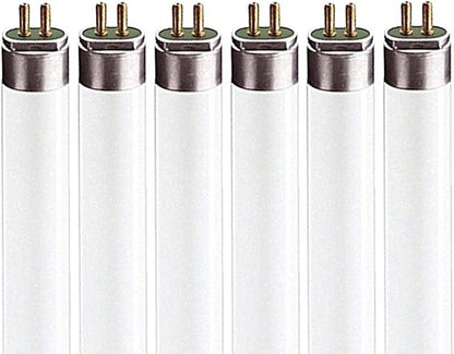 LUXRITE LR20775 (6-Pack) F54T5/835/HO 54-Watt 4 FT T5 High Output Fluorescent Tube Light Bulb, Natural 3500K, 4200 Lumens, G5 Mini Bi-Pin Base