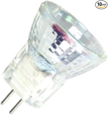 10 Qty. Halco 20W MR8 WFL Lens 12V GU4 Prism MR8W20/L 20w 12v Halogen Wide Flood w/Lens Lamp Bulb