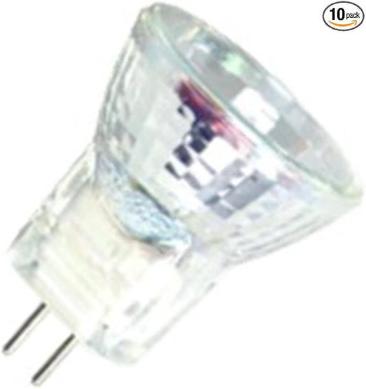 10 Qty. Halco 20W MR8 WFL Lens 12V GU4 Prism MR8W20/L 20w 12v Halogen Wide Flood w/Lens Lamp Bulb